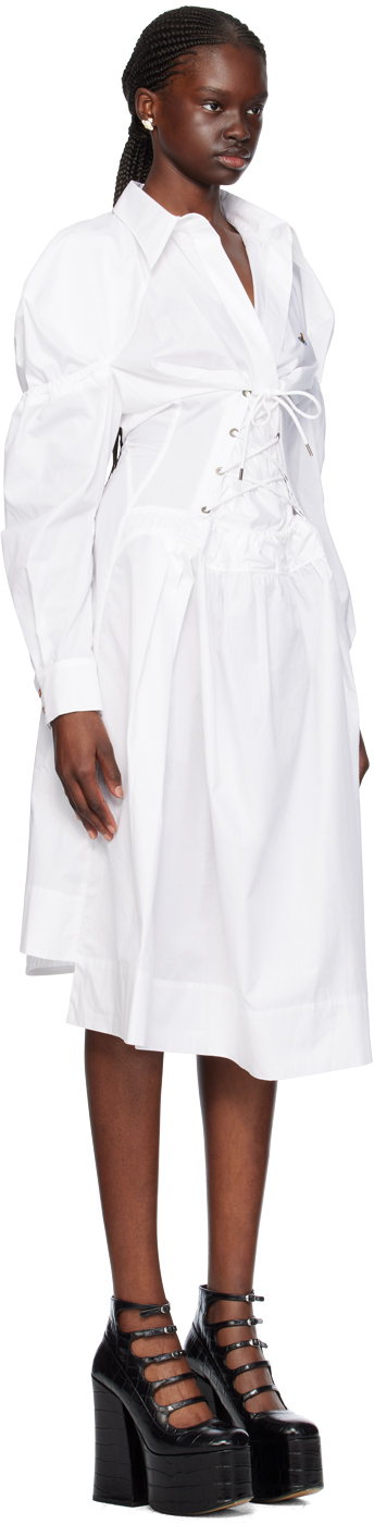 Vivienne Westwood White Kate Midi Dress In A401 White