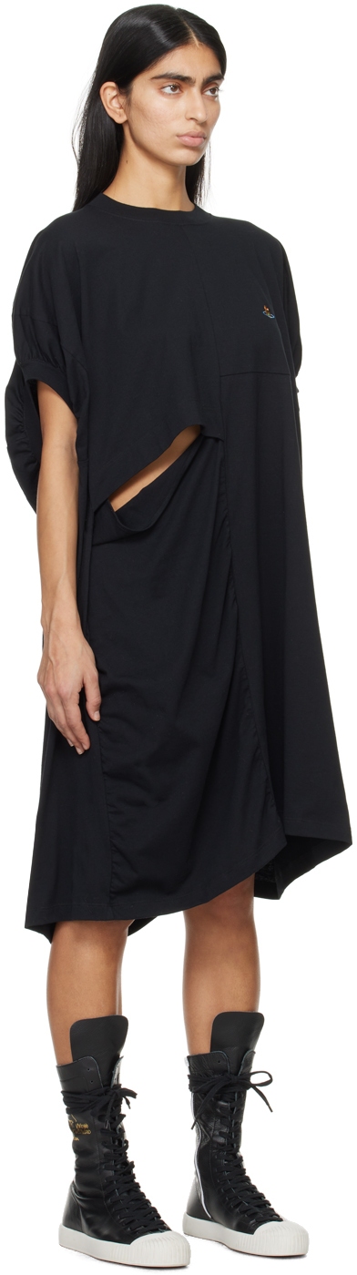 Vivienne Westwood Black Sleeveless Dolly Midi Dress In N401 Black