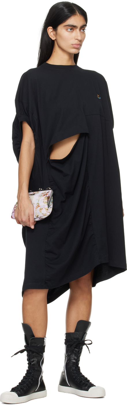 Vivienne Westwood Black Sleeveless Dolly Midi Dress In N401 Black
