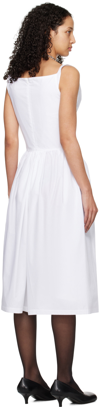 Vivienne Westwood Sunday Draped Cotton And Silk Midi Dress In A401 White