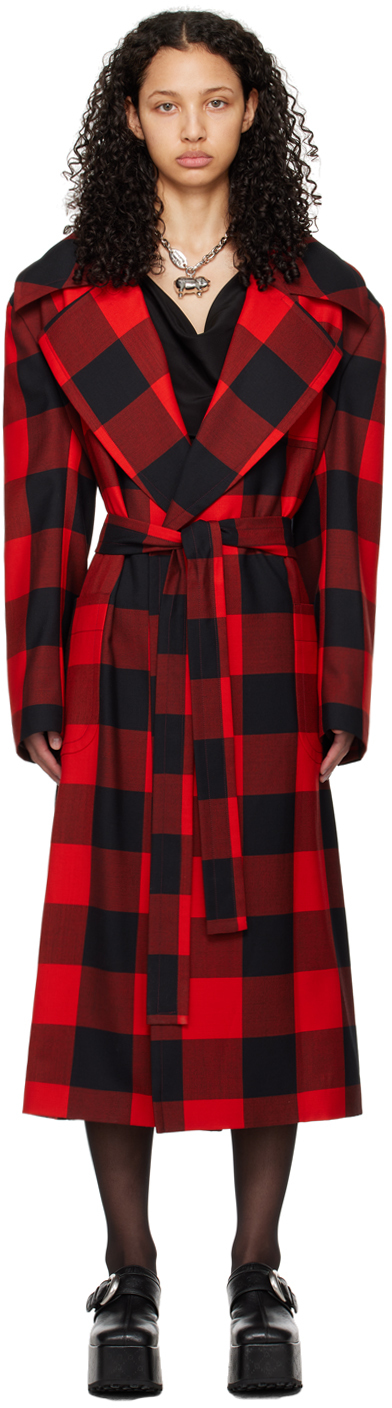 Vivienne Westwood Red Paulina Coat In H208 Red/black