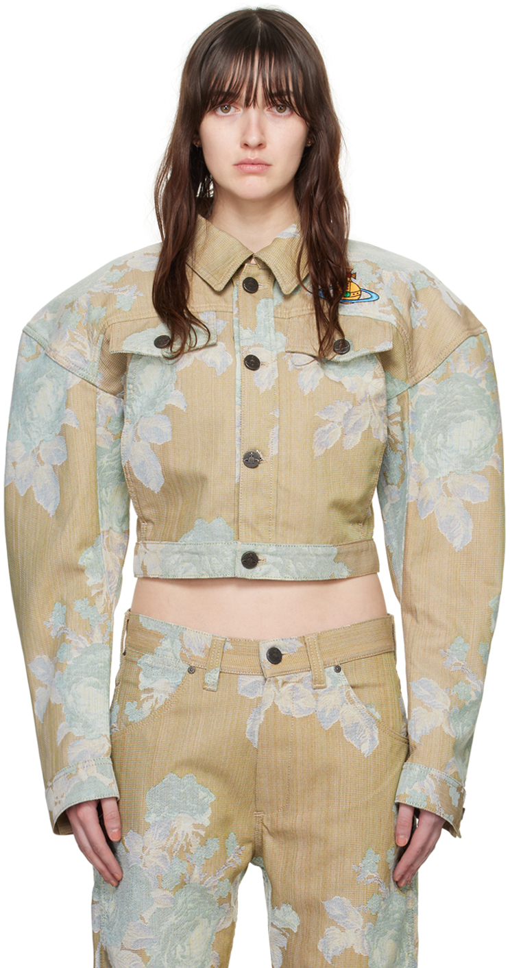 Shop Vivienne Westwood Multicolor Boxer Denim Jacket In A205 Roses