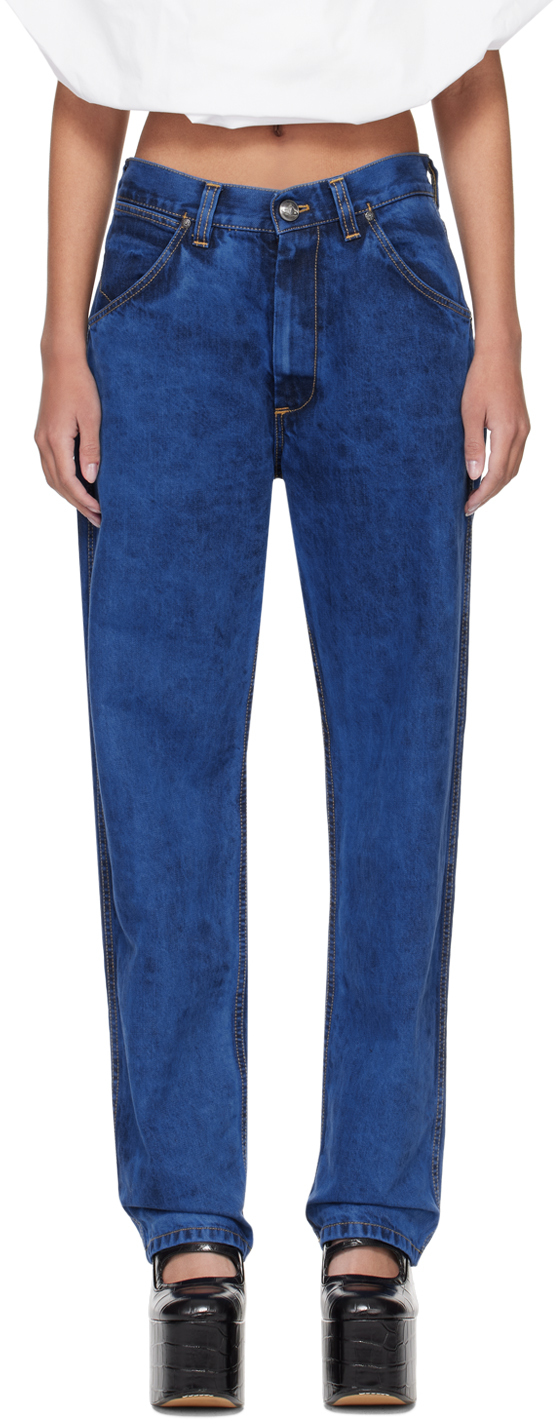 Shop Vivienne Westwood Blue Five-pocket Jeans In K309 Blue