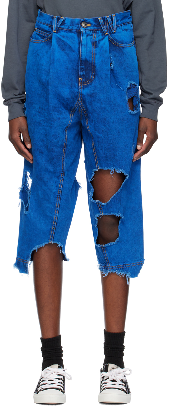 Shop Vivienne Westwood Blue Macca Jeans In K309 Blue