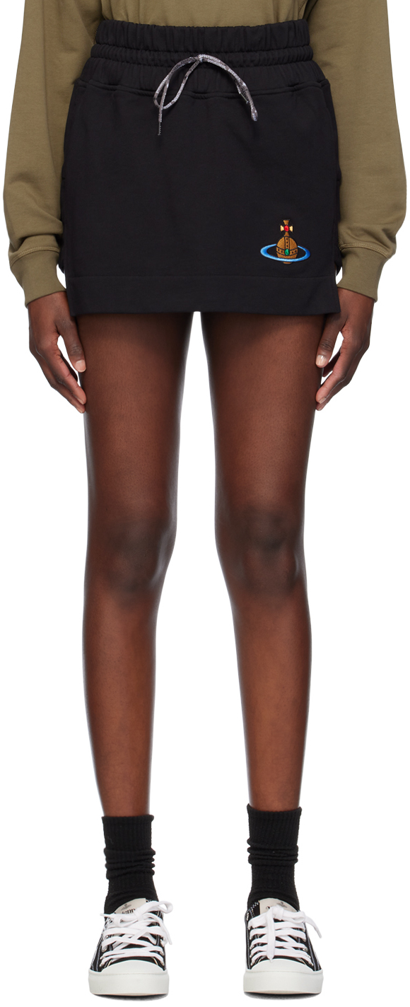 Shop Vivienne Westwood Black Boxer Miniskirt In N401 Black