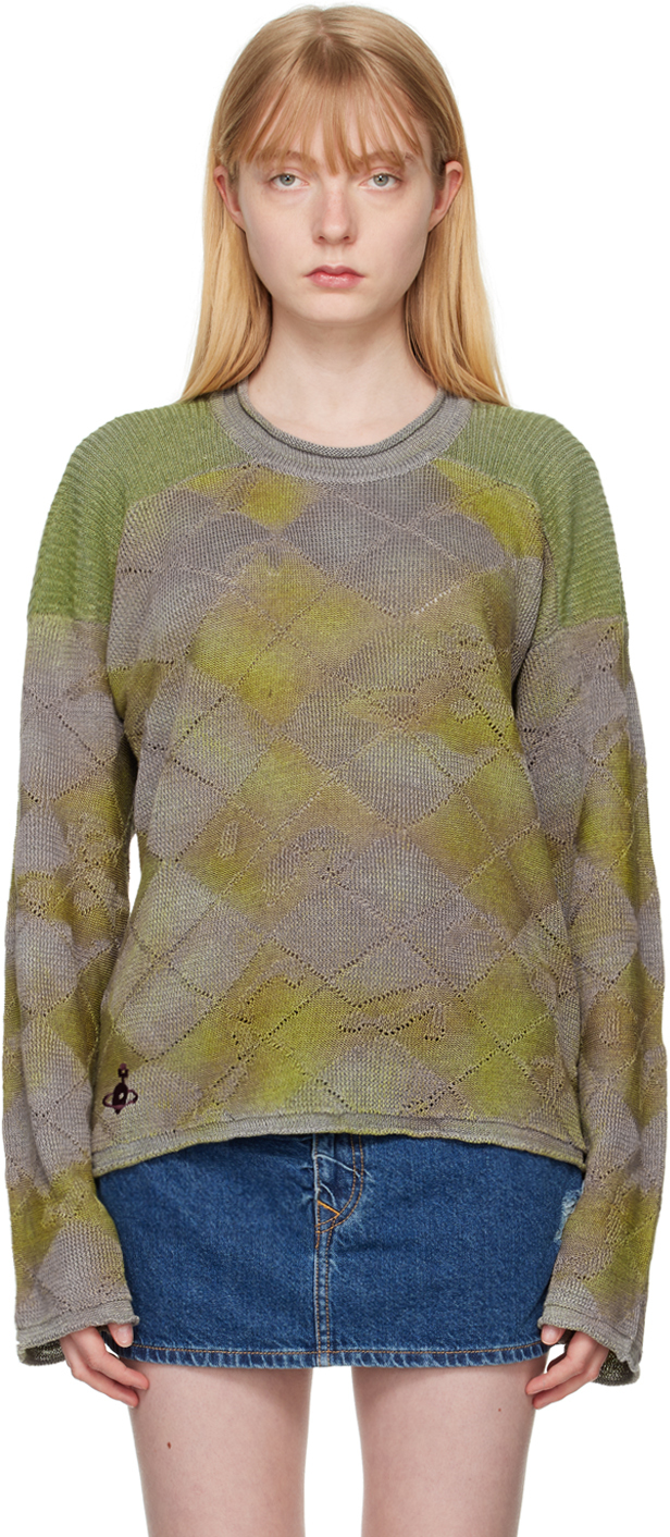 Shop Vivienne Westwood Multicolor Knit1 Pearl1 Sweater In O101 Jumper