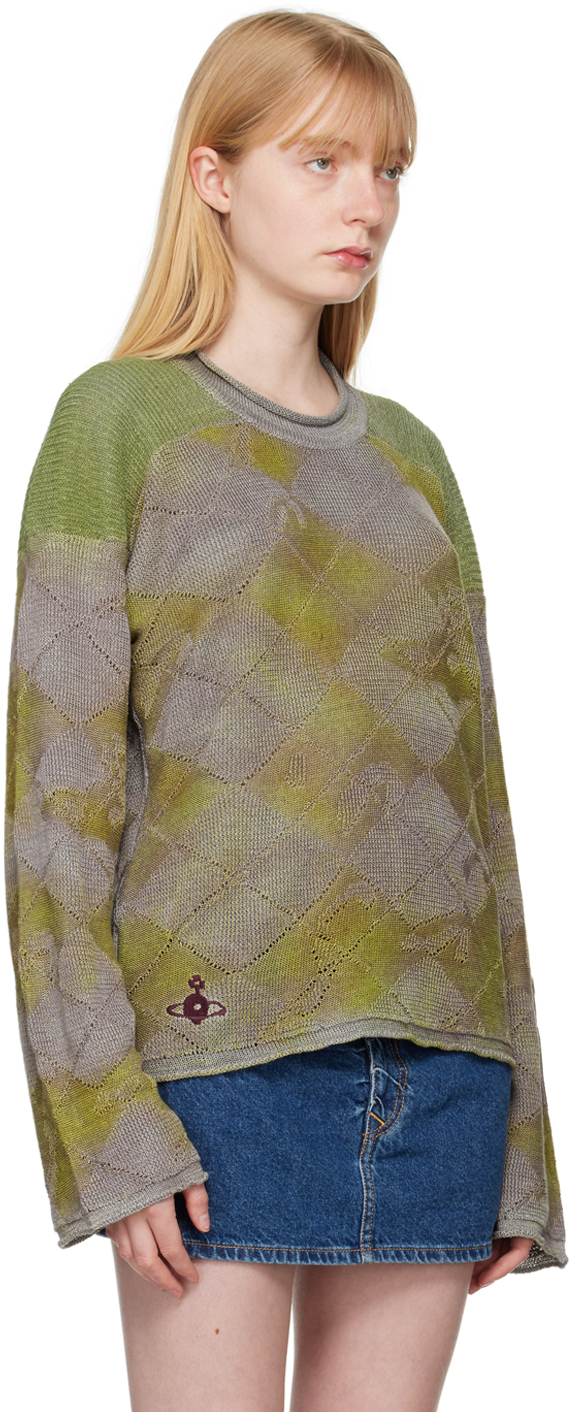 Shop Vivienne Westwood Multicolor Knit1 Pearl1 Sweater In O101 Jumper