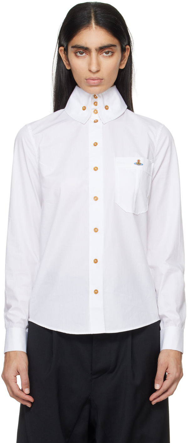 Vivienne Westwood White Classic Krall Shirt In A401 White