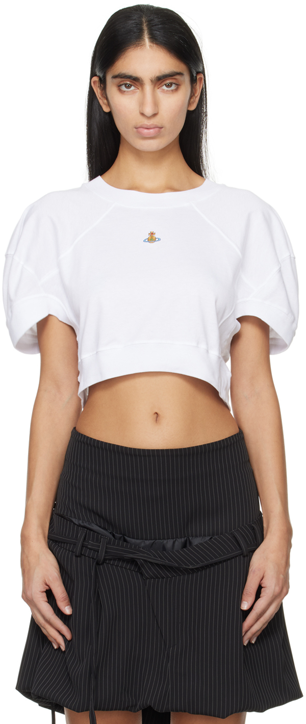 Shop Vivienne Westwood White Football T-shirt In A401 White