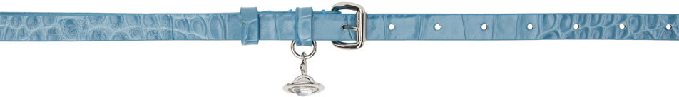 Shop Vivienne Westwood Blue Alex Charm Belt In K403 Light Blue