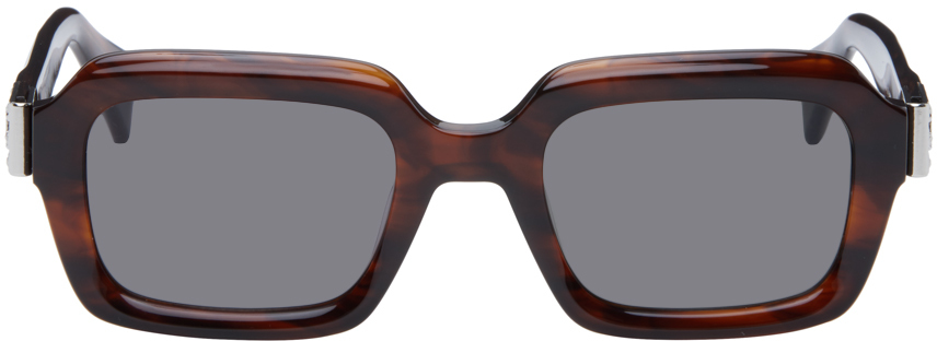 Shop Vivienne Westwood Brown Small Square Sunglasses In 117