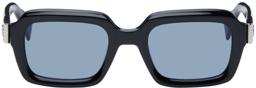 Shop Vivienne Westwood Black Small Square Sunglasses In 001