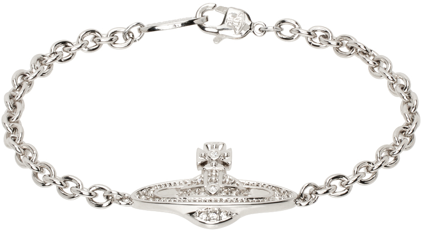 Vivienne Westwood: Silver Mini Bas Relief Bracelet | SSENSE Canada