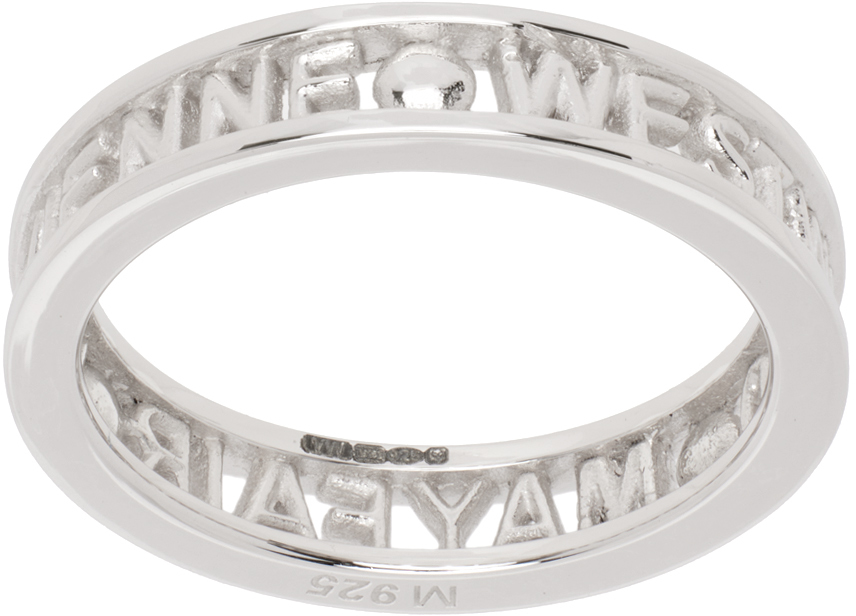 Vivienne Westwood Silver Westminster Ring In Rhodium (925)
