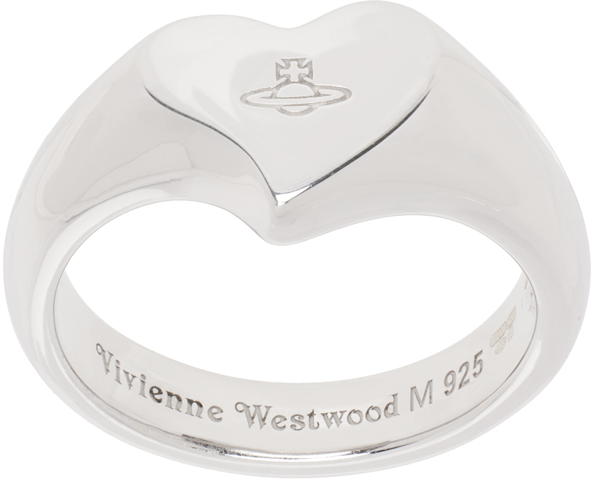 Vivienne Westwood Silver Marybelle Ring In Rhodium (925)