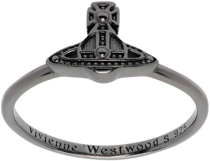 Gunmetal Oslo Ring