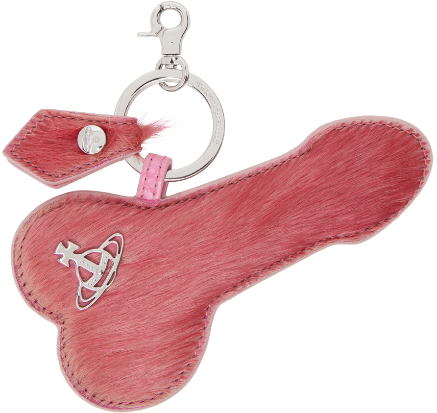 Shop Vivienne Westwood Pink Penis Keychain In G401 Pink