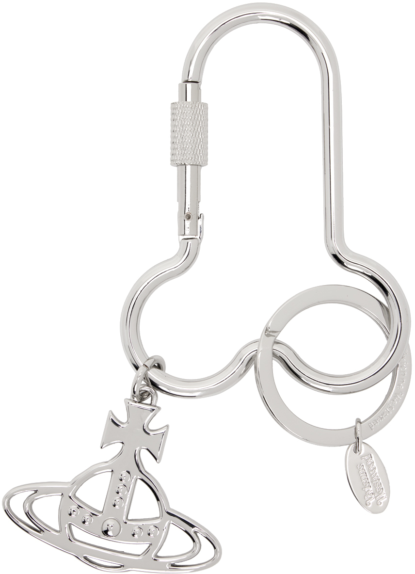 Vivienne Westwood Silver Penis Carabiner Keychain In Metallic