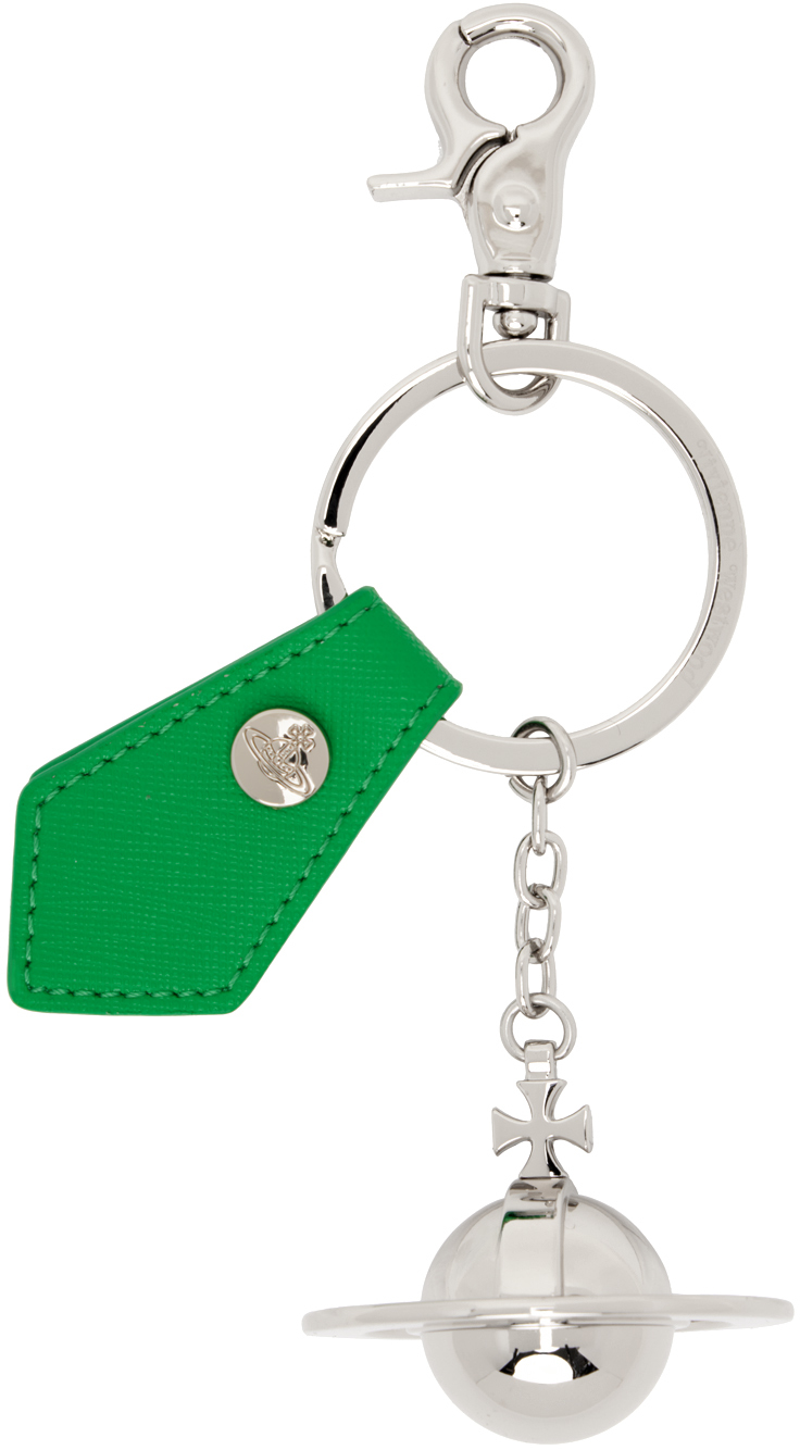 Vivienne Westwood Green 3d Orb Keychain