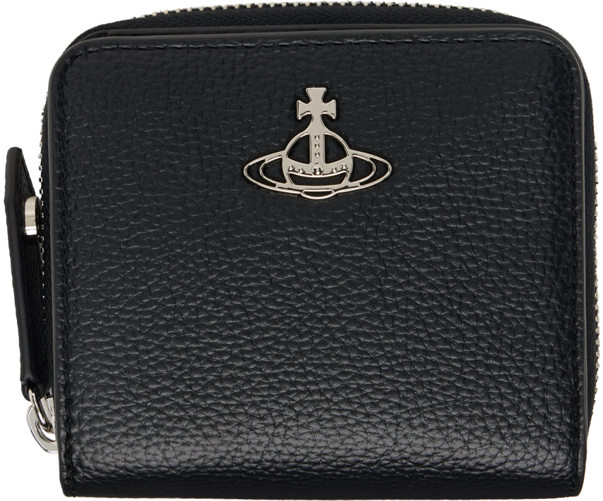 Vivienne Westwood Black Medium Zip Wallet In N403 Black