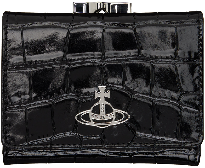 Vivienne Westwood Black Small Frame Wallet In N401 Black