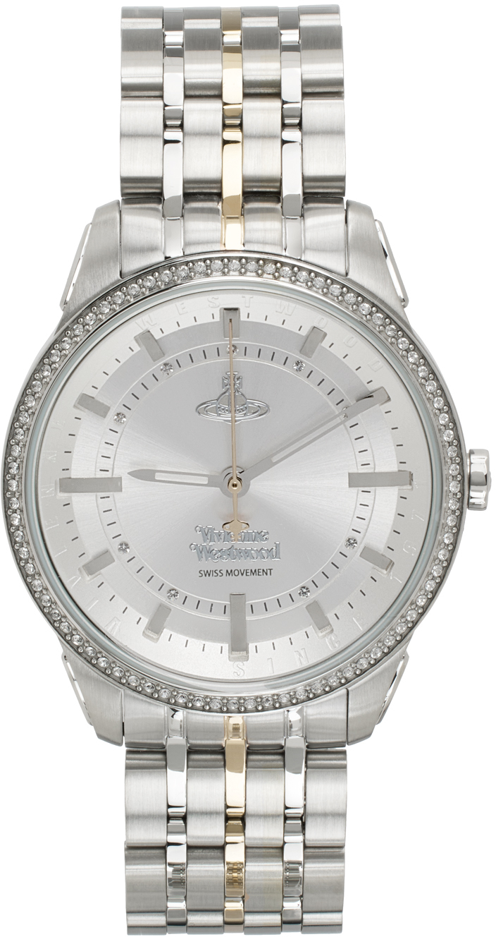 Vivienne Westwood Silver & Rose Gold Eastend Watch In Silver & Gold