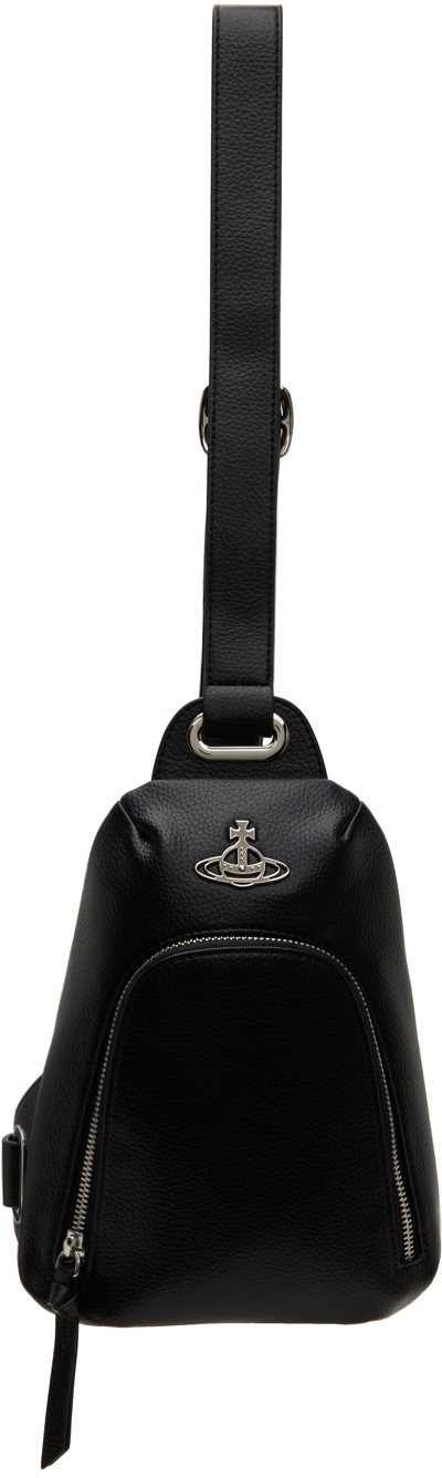 Shop Vivienne Westwood Black Sling Bag In N403 Black