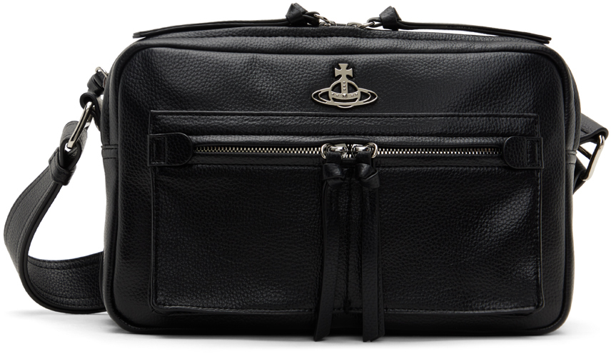 Shop Vivienne Westwood Black Jerry Satchel Bag In N403 Black