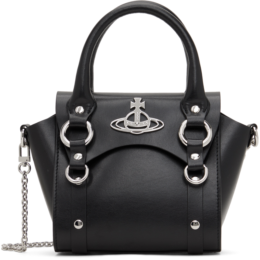 Vivienne Westwood Betty Mini Chain Tote Bag In N401 Black