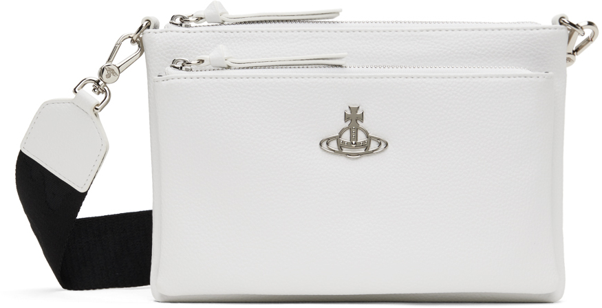 Shop Vivienne Westwood White Penny Db Pouch Messenger Bag In A402 White