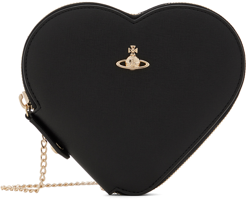 Black New Heart Crossbody Bag