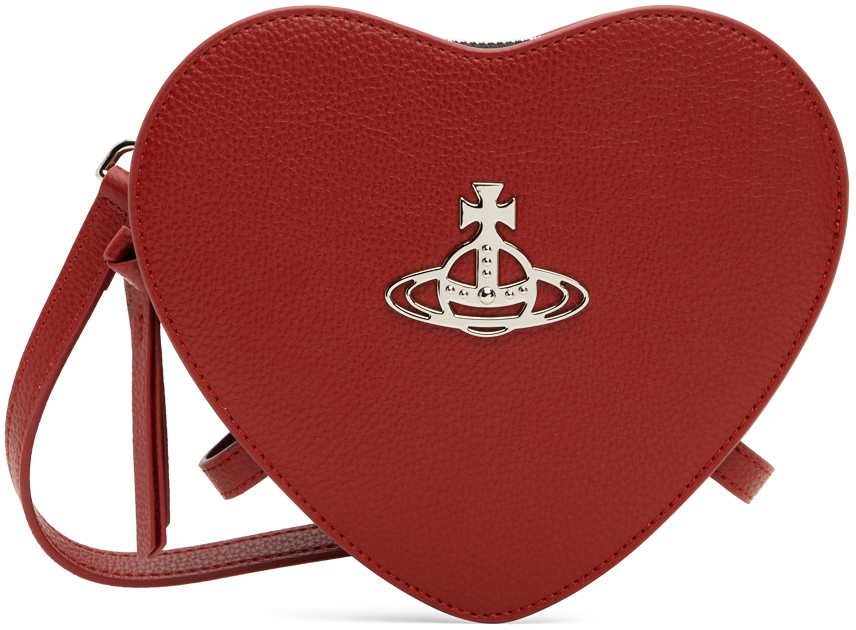Red Louise Heart Crossbody Bag