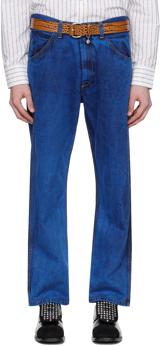 Shop Vivienne Westwood Blue Ranch Jeans In Ss24-k309