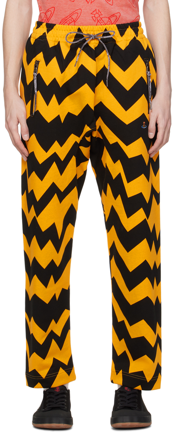 Yellow & Black Graphic Sweatpants