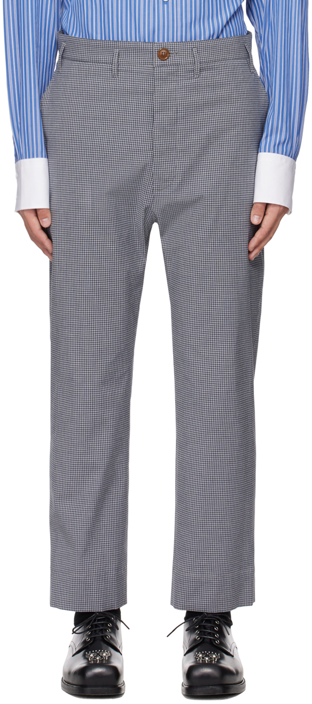 Vivienne Westwood Cruise Gingham-check Cropped Trousers In Ss24-p204