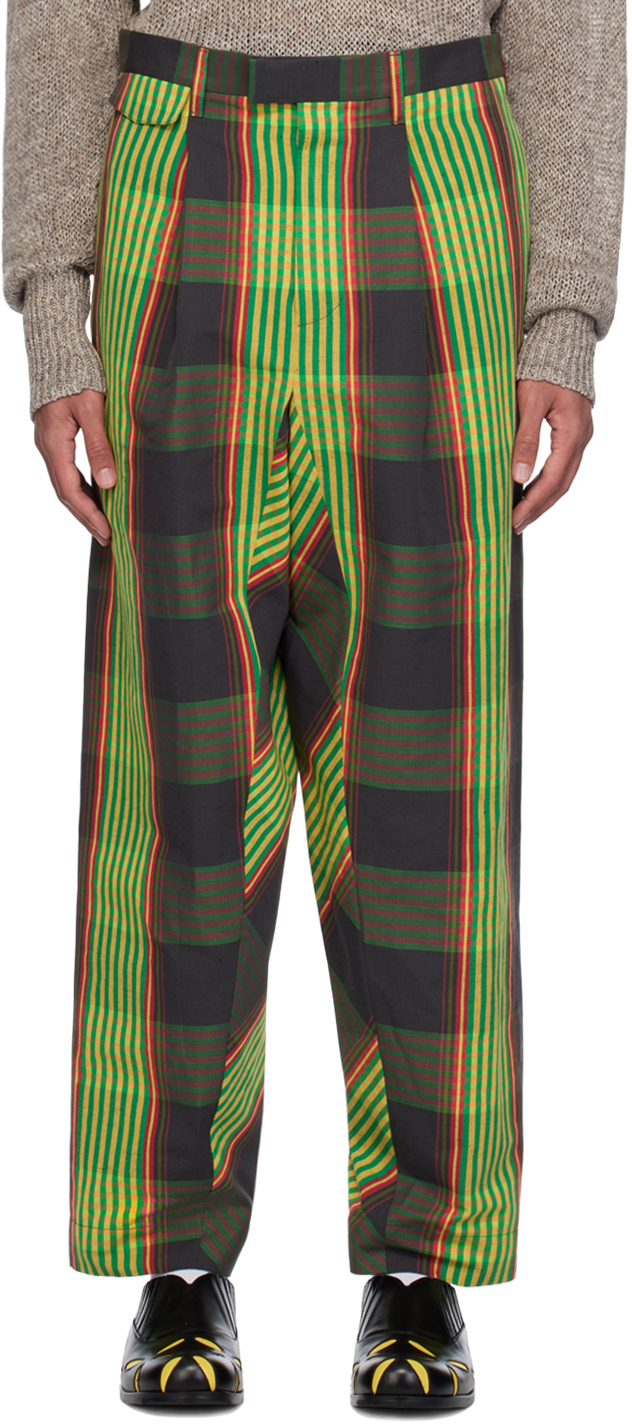 Vivienne Westwood Multicolor Long Macca Trousers In Combat Tartan