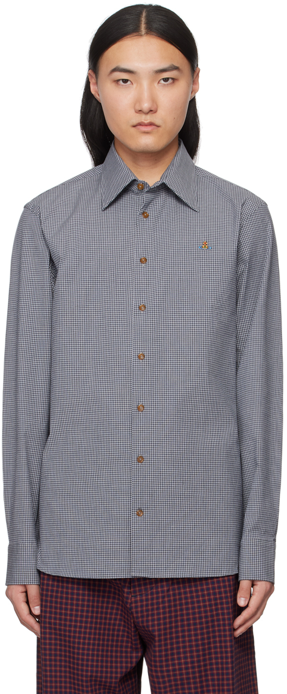 Vivienne Westwood Gingham-check Buttoned Shirt In Ss24-p204