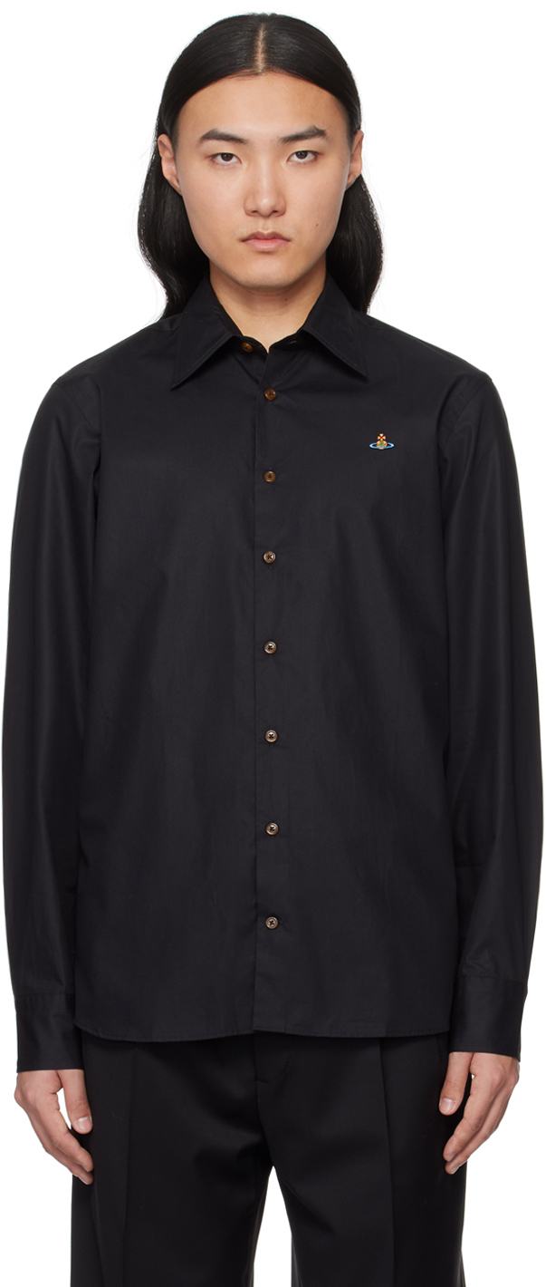 Shop Vivienne Westwood Black Ghost Shirt In Aw22-n401