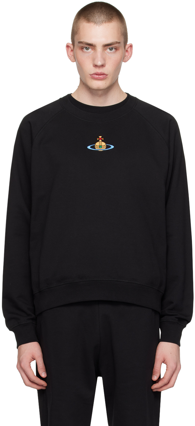Shop Vivienne Westwood Black Raglan Sweatshirt