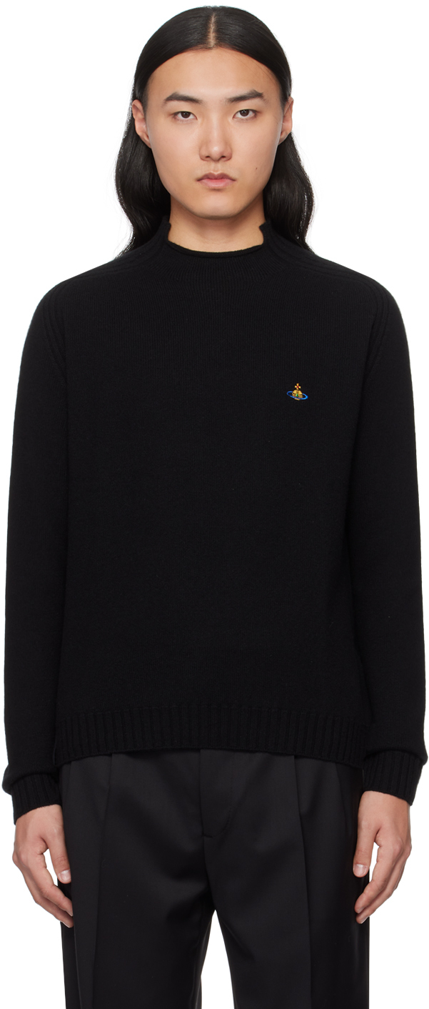 Vivienne Westwood Black Fisherman Sweater In Ss24-n401