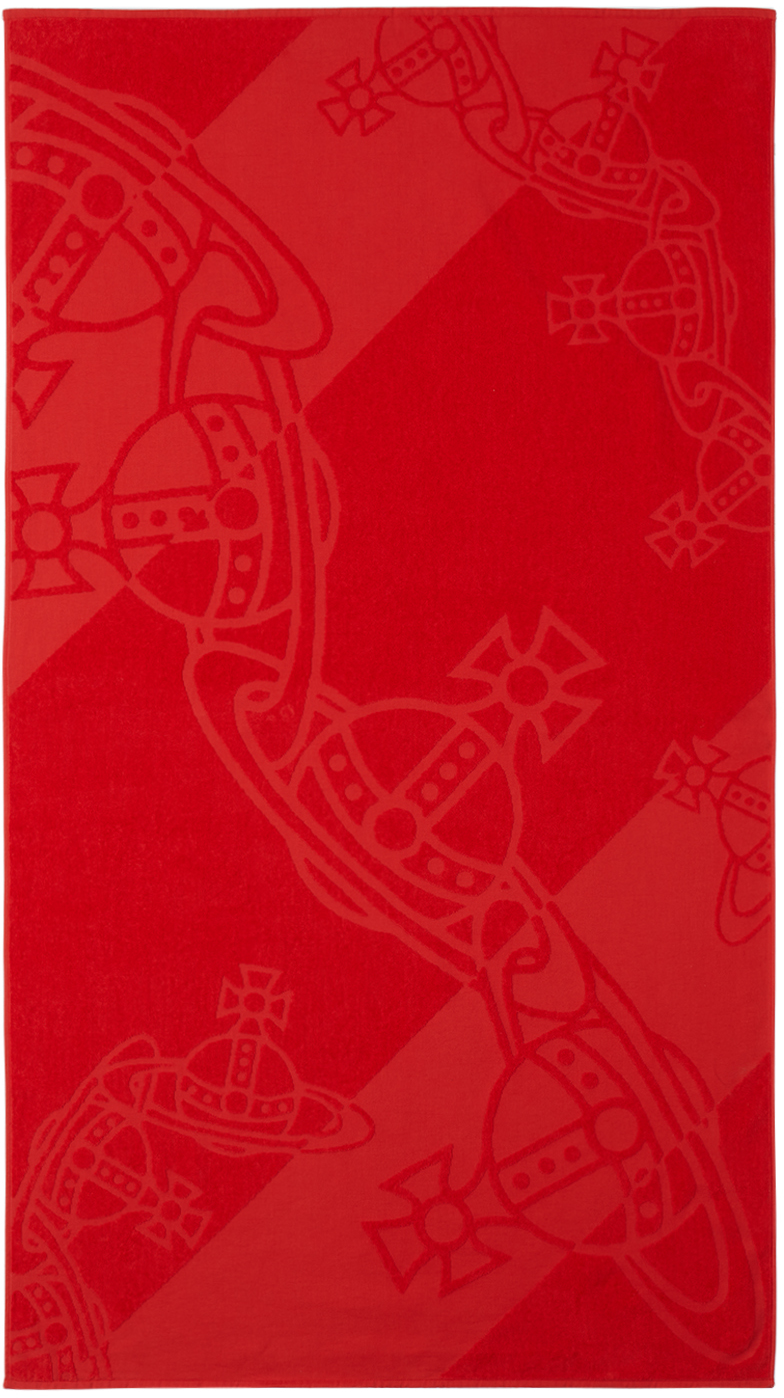 Red Chain Orb Beach Towel By Vivienne Westwood Ssense 