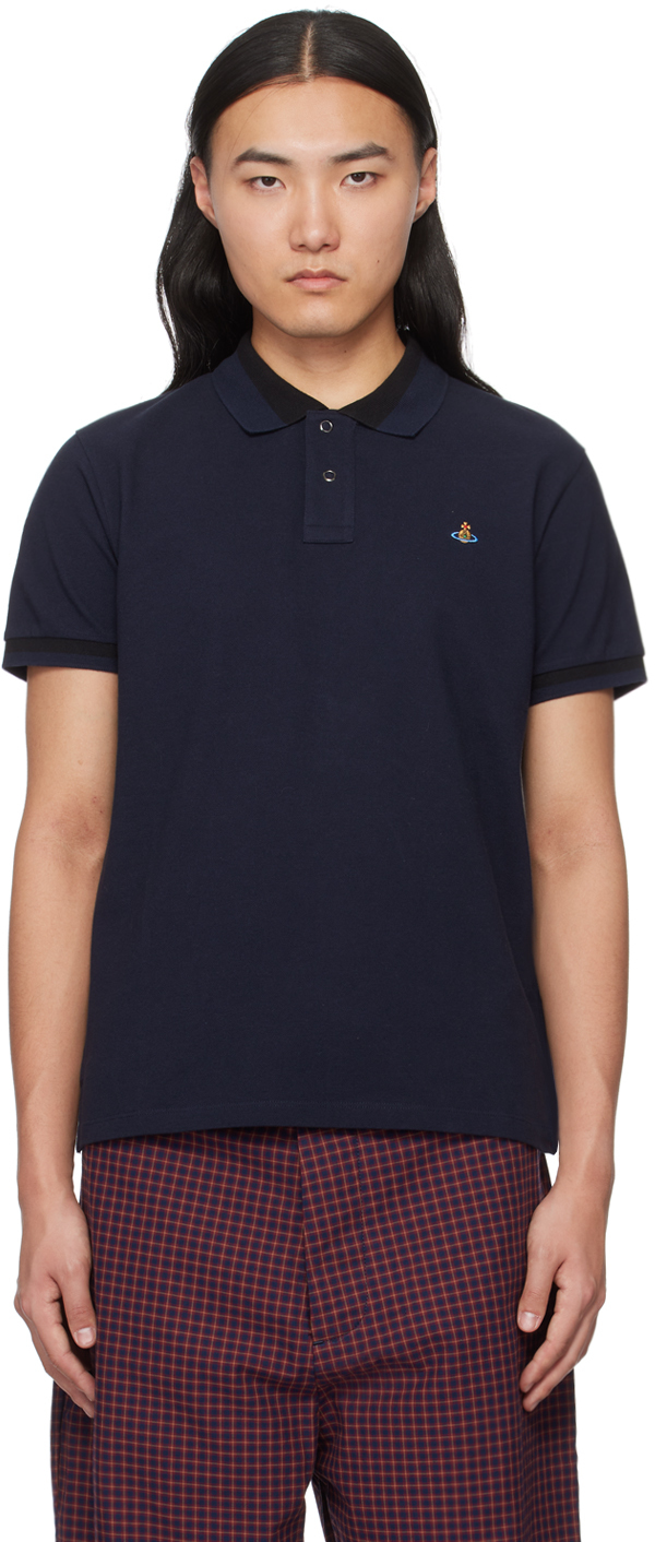 Shop Vivienne Westwood Navy Classic Polo In Ss24-k410