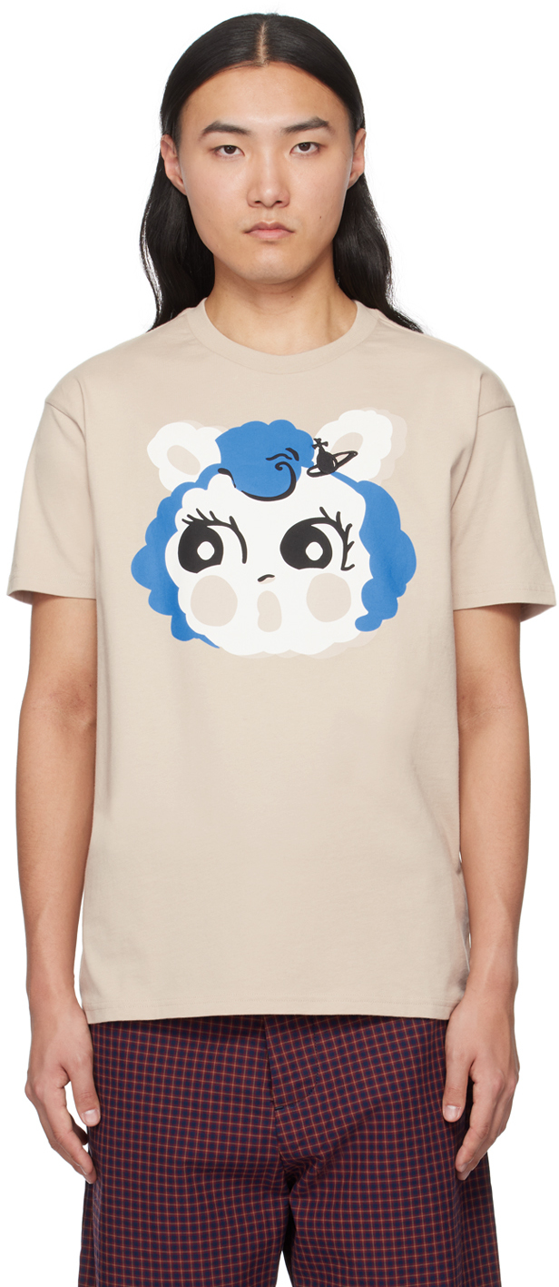 Shop Vivienne Westwood Beige Molly T-shirt In Ss24-p405