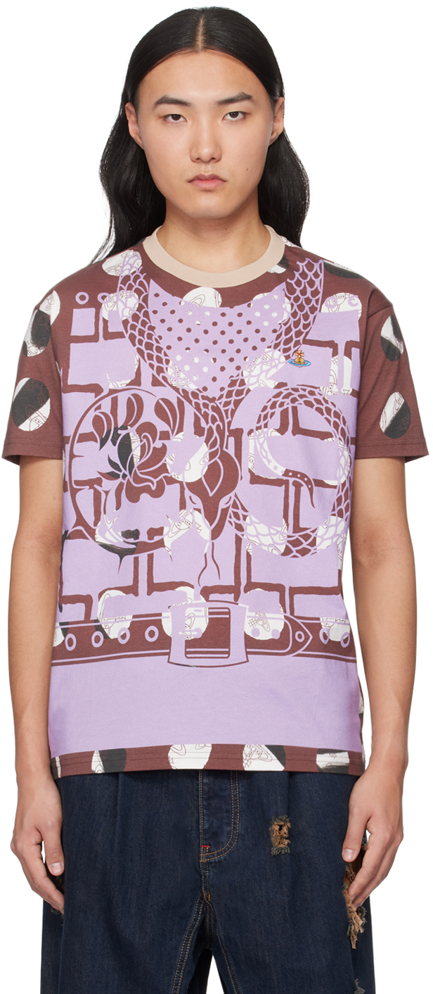 Shop Vivienne Westwood Brown & Purple Classic T-shirt In Ss24-o313