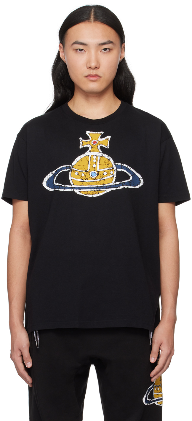 Shop Vivienne Westwood Black Time Machine T-shirt In Ss24-n401