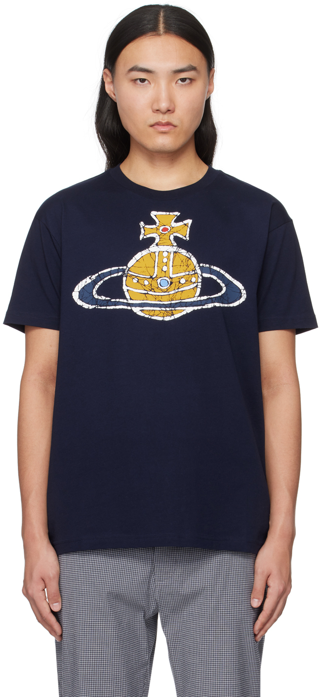 Shop Vivienne Westwood Navy Time Machine T-shirt In Ss24-k410