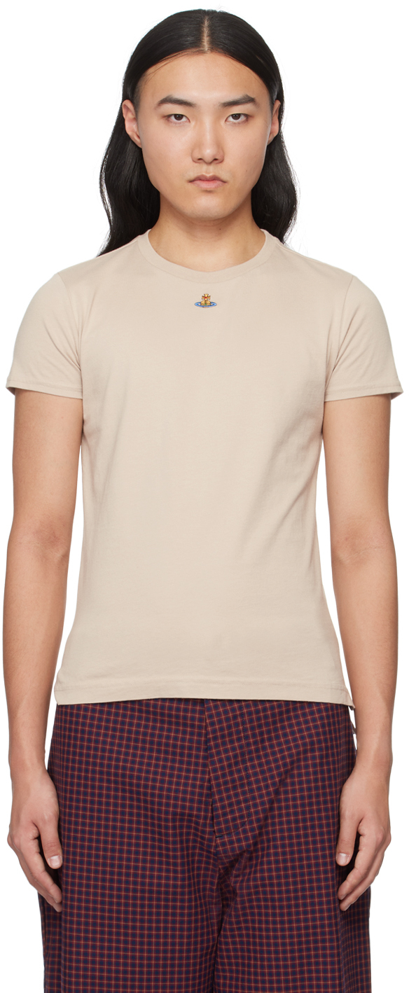 Vivienne Westwood Beige Orb Peru T-shirt In Ss24-p405