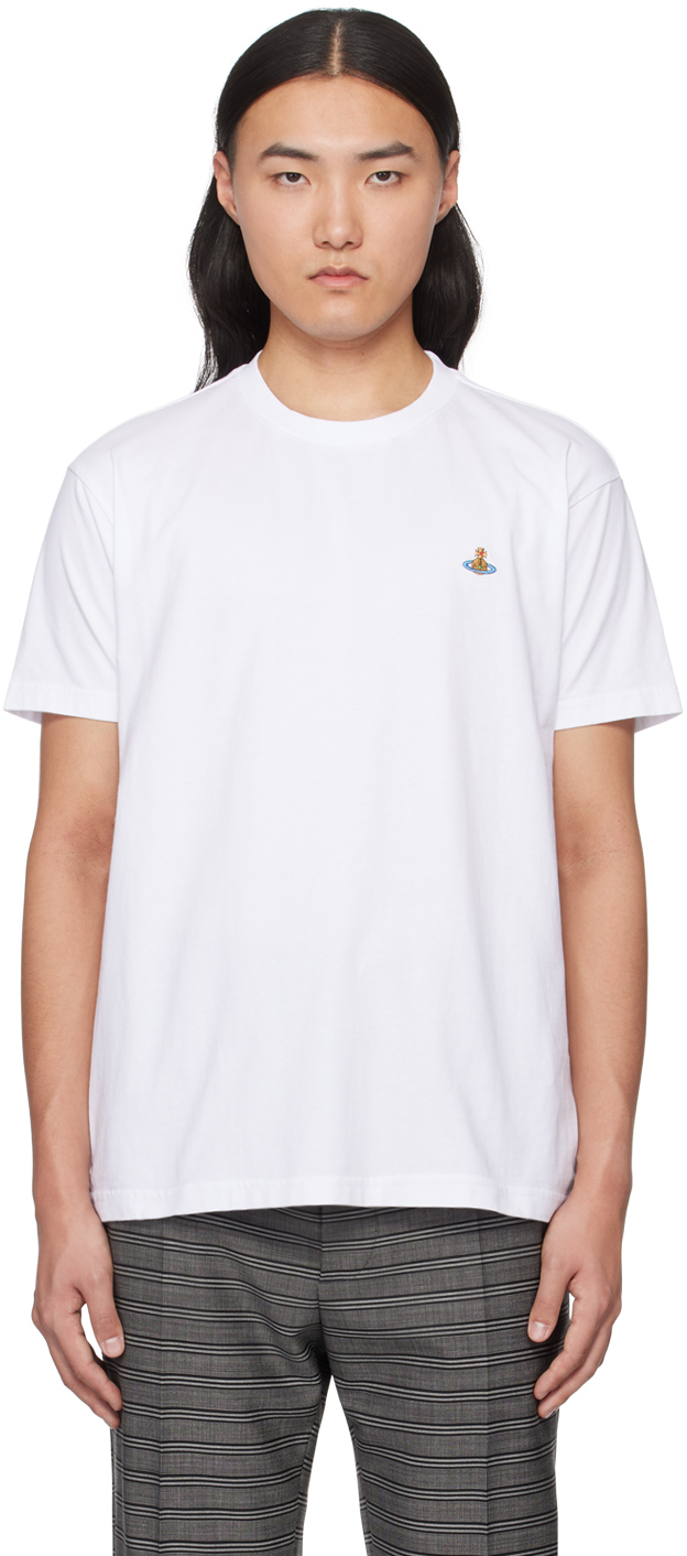 Shop Vivienne Westwood White Classic T-shirt In Ss24-a401