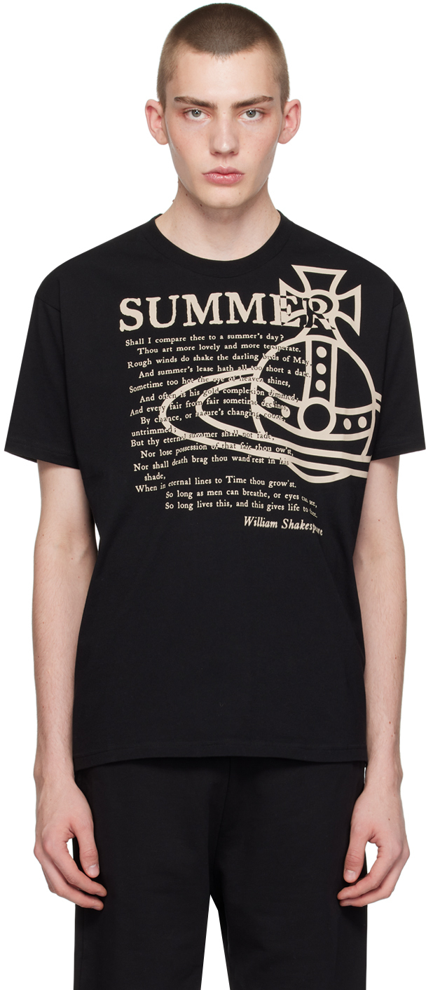 Shop Vivienne Westwood Black Summer Classic T-shirt