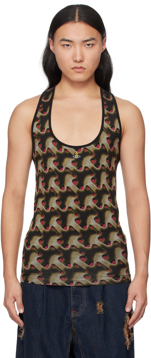 Multicolor Embroidered Tank Top by Vivienne Westwood on Sale